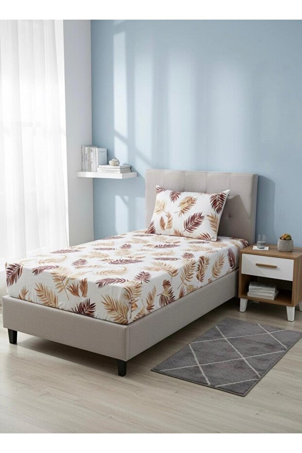 Üntaş Serenat(120) Single Person Rubberized Bed Sheet and 1 Pillowcase
