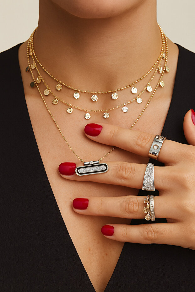 Gold pullu kolye - 1