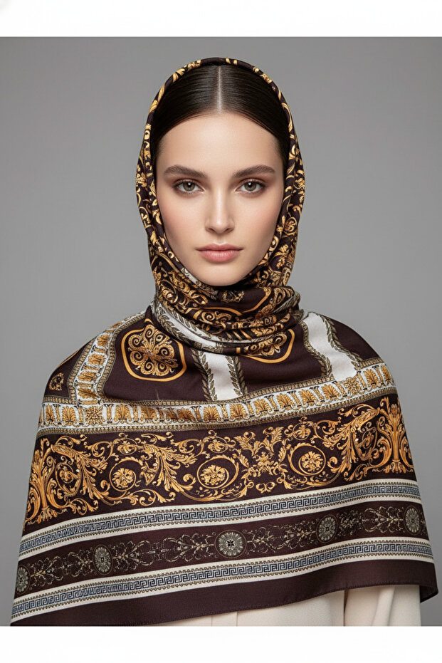 Soft Cotton Circle Patterned Shawl - 4