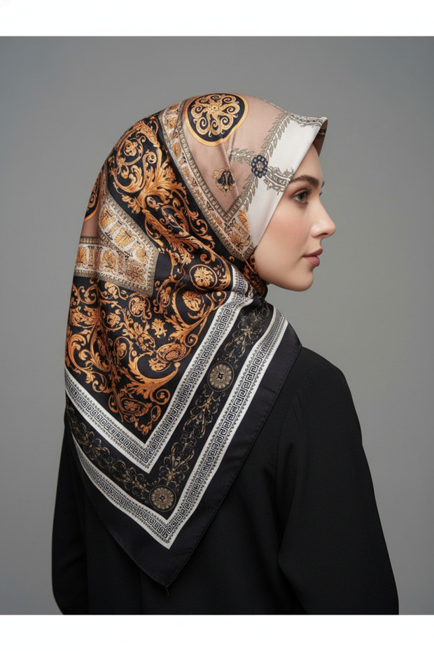 Soft Cotton Circle Patterned Shawl - 1