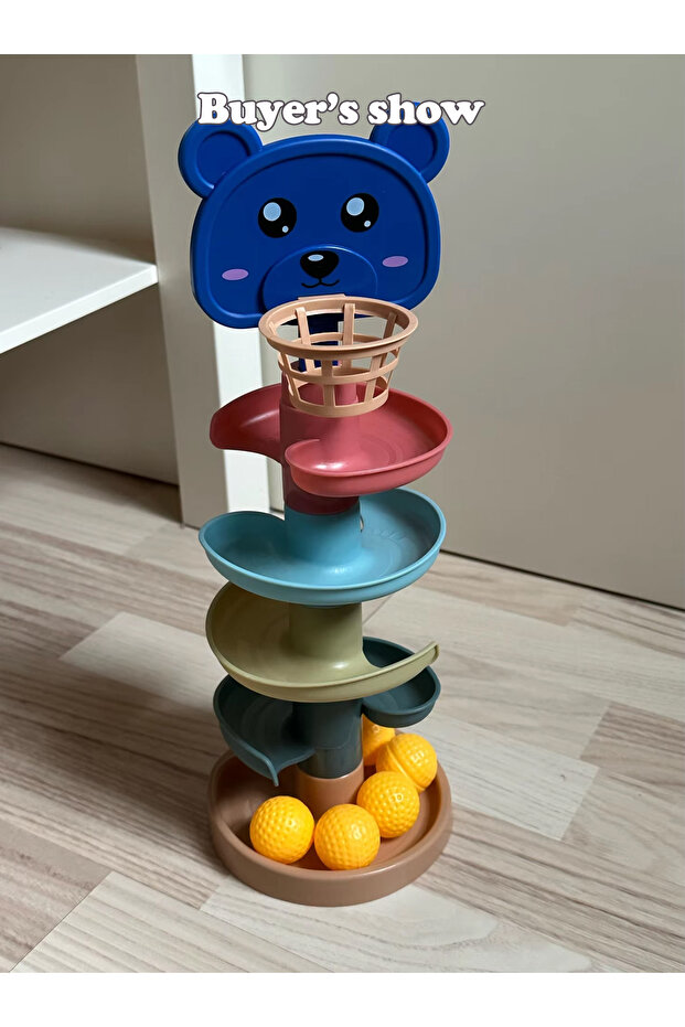 5 layers Montessori Toys Baby 0 12 24 36 Months Track Rolling Ball Push Pop Sliding Ball Early Educa - 5