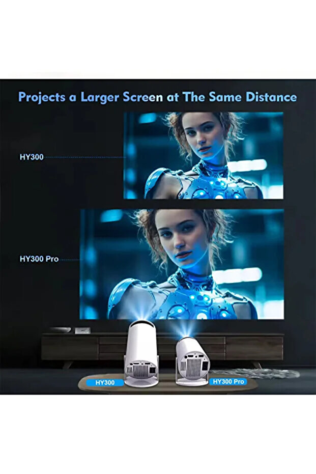 EU Plug HY300 Pro-White Magcubic Projector Android 14 8K 1280*720P HY300 Pro + Dual Wifi 290ANSI 180 - 3