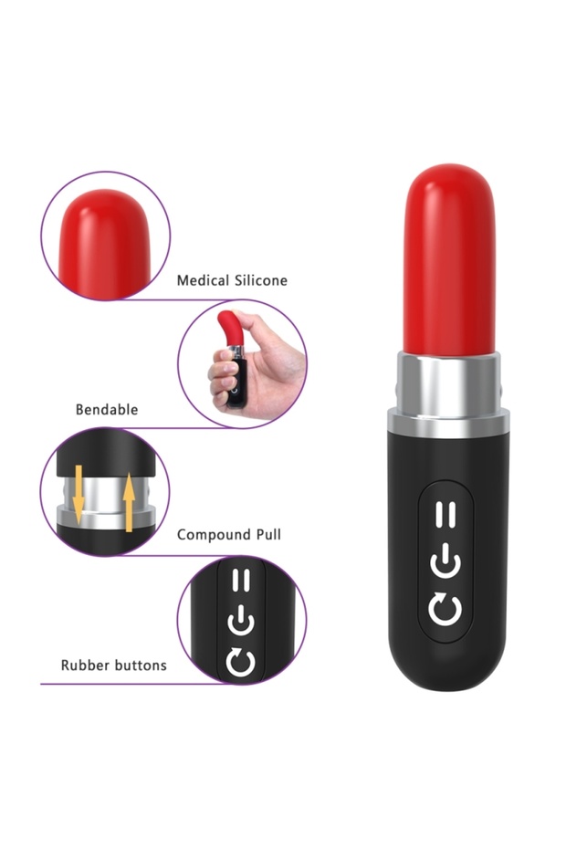 AMY RUJ ŞEKLİNDE MİNİ VİBRATÖR - 5