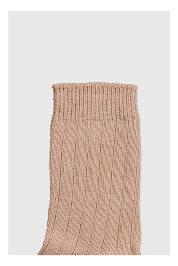 Fitilli Örme Kışlık Uzun Çorap - 6