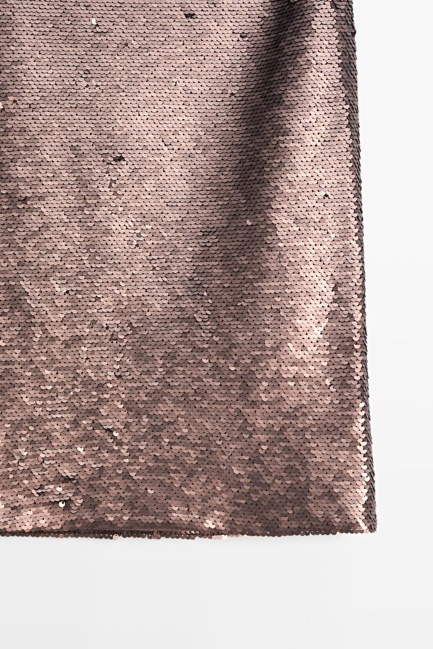 Kısa mat pullu etek - 6