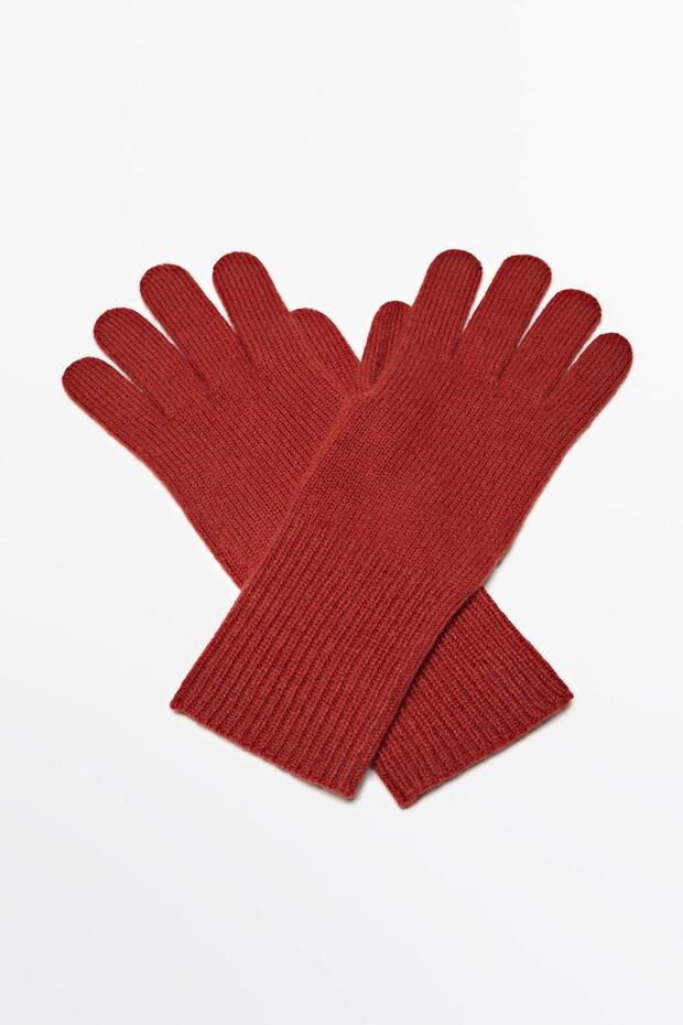 Yün karışımlı triko eldiven - 4