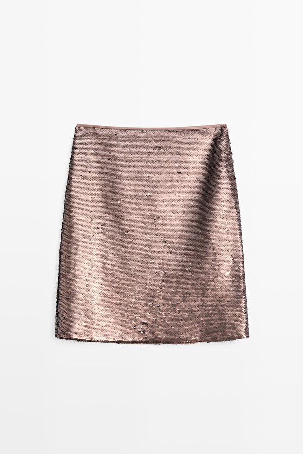 Kısa mat pullu etek - 4