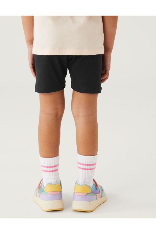 3'lü Regular Fit Biker Şort (2-7 Yaş) - 4