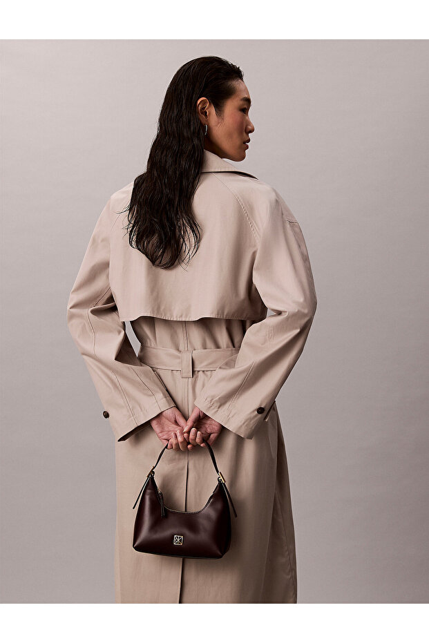 Monogram Logo Emblem Leather Small Shoulder Bag - 2