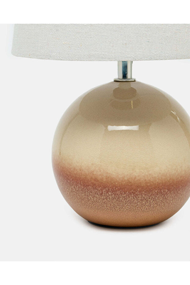 مصباح طاولة سيراميكي بلون البيج أومبري - 5