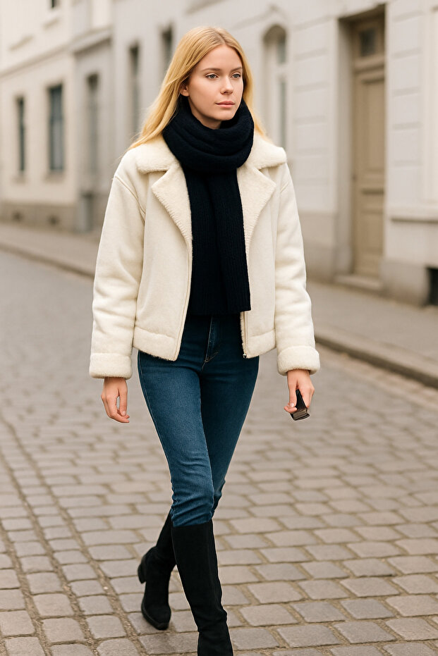 Kadın Triko Atkı - 3