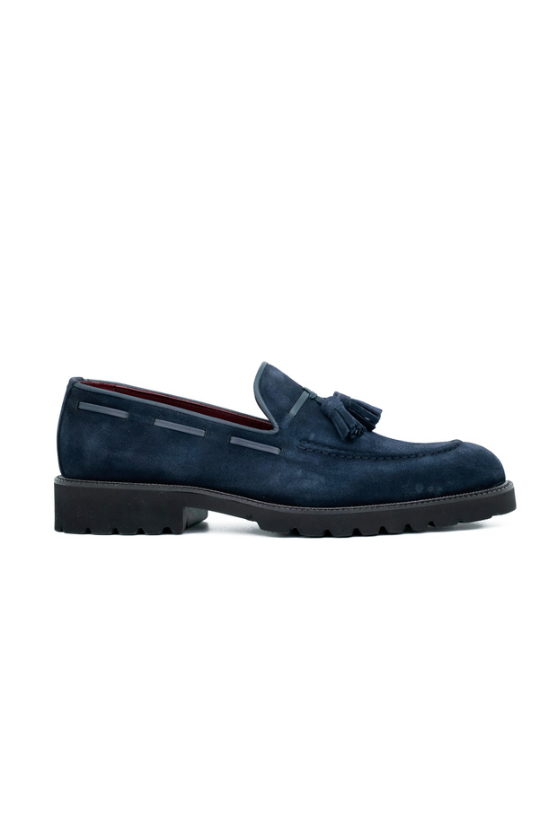 Genuine Suede Leather Eva Sole Loafer Model Men's Shoes - 1641