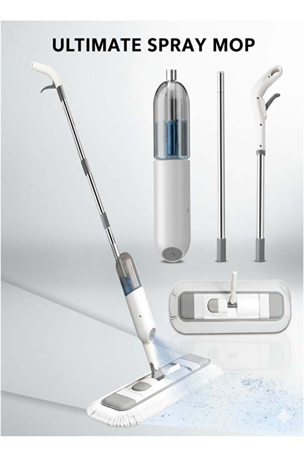 360° Rotating Spray Mop with Refillable Bottle – Microfiber Flat Mop for All Floor Type