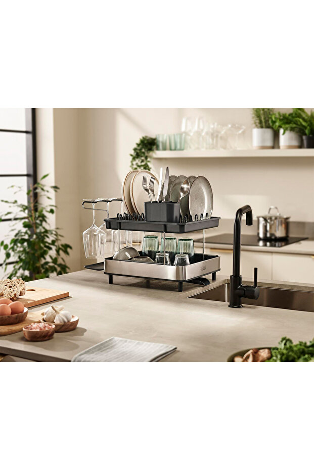 Excel™ Paslanmaz Çelik 2 Katlı Bulaşıklık - 4