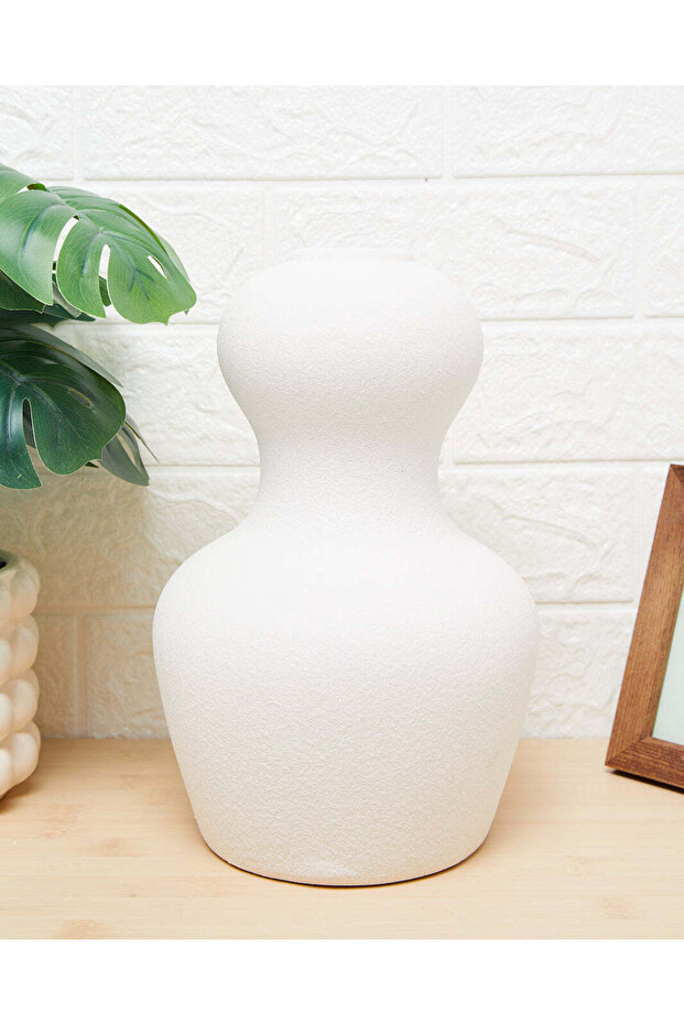 Cream Terra Gourd-Shaped Vase