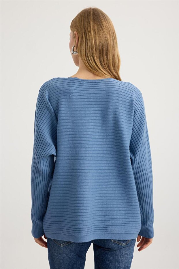 Fitilli Şerit Dokuma Triko - 5