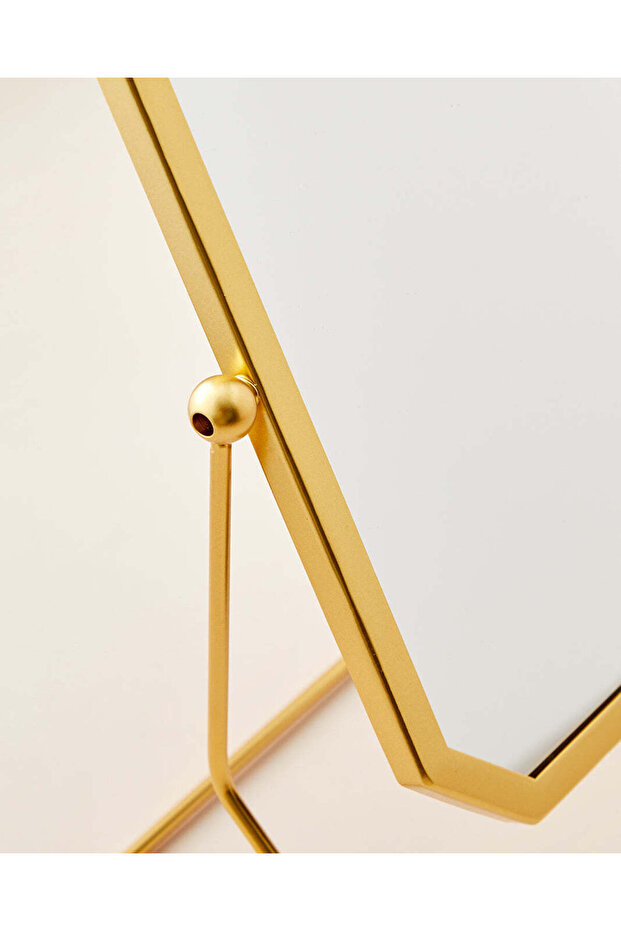 مرآة مستطيلة ذهبية - 3