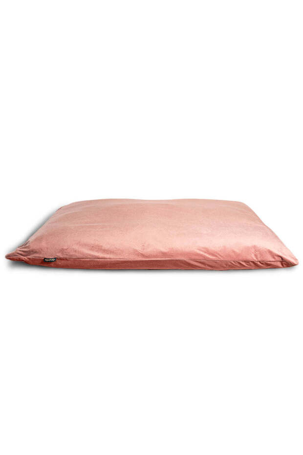 Velvet Deep Duvet Non-Slip Dog Bed - Rose/Large