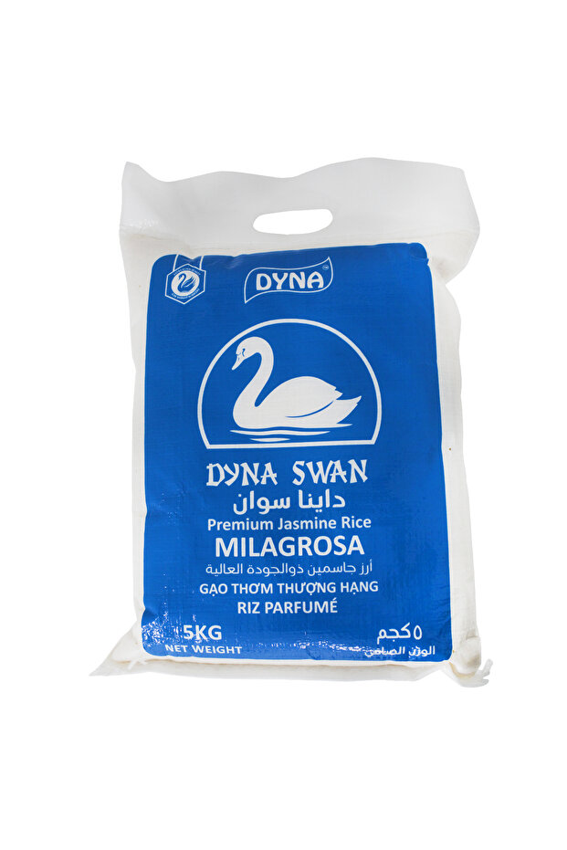 Swan Premium Jasmine Rice, 5 kg (11 lb) Bag, Long Grain Fragrant Aromatic White Rice, Non-GMO