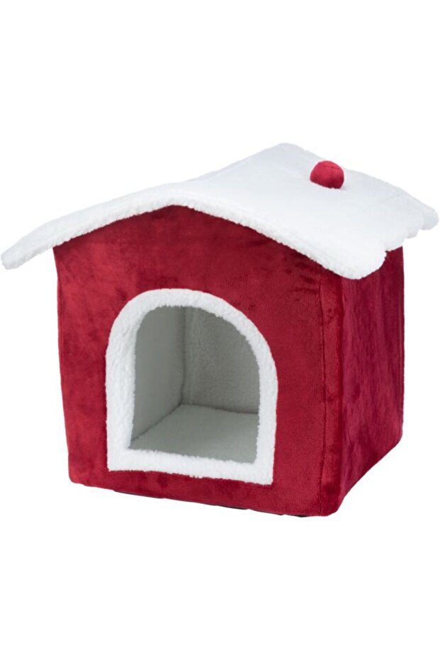Christmas Nevio Cave for Dogs - RED/35X45X38CM