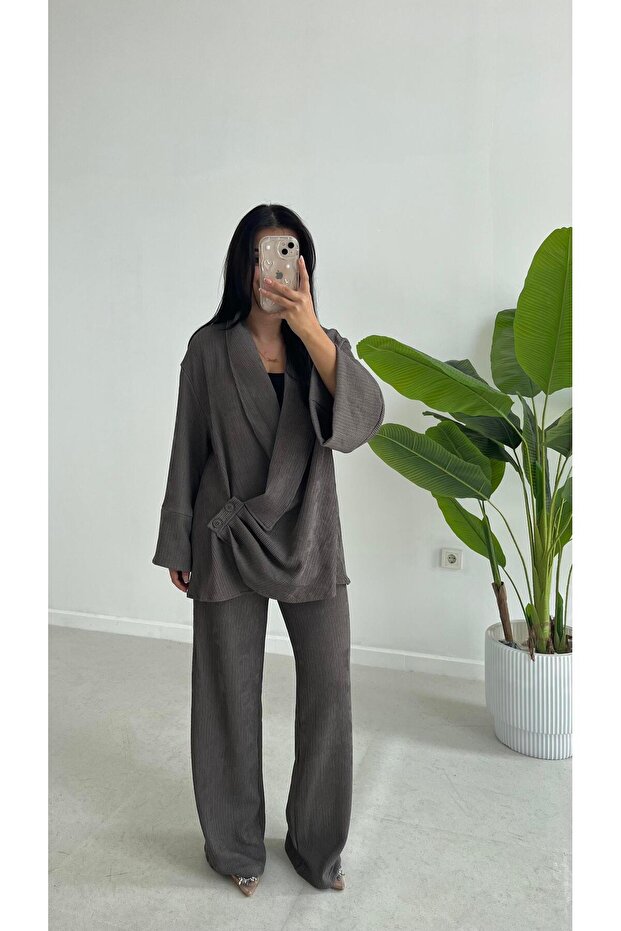 طقم كارلي المزدوج - رمادي - 5