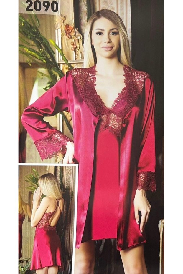 2090 6-Piece Nightgown and Robe Set (Ecru)