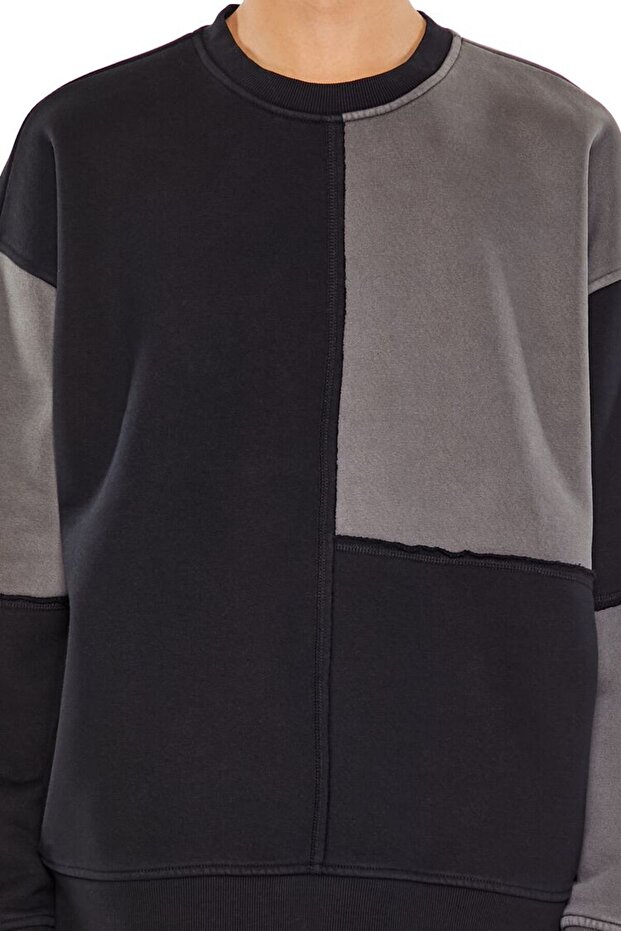 İki Renkli Sweatshirt - 3