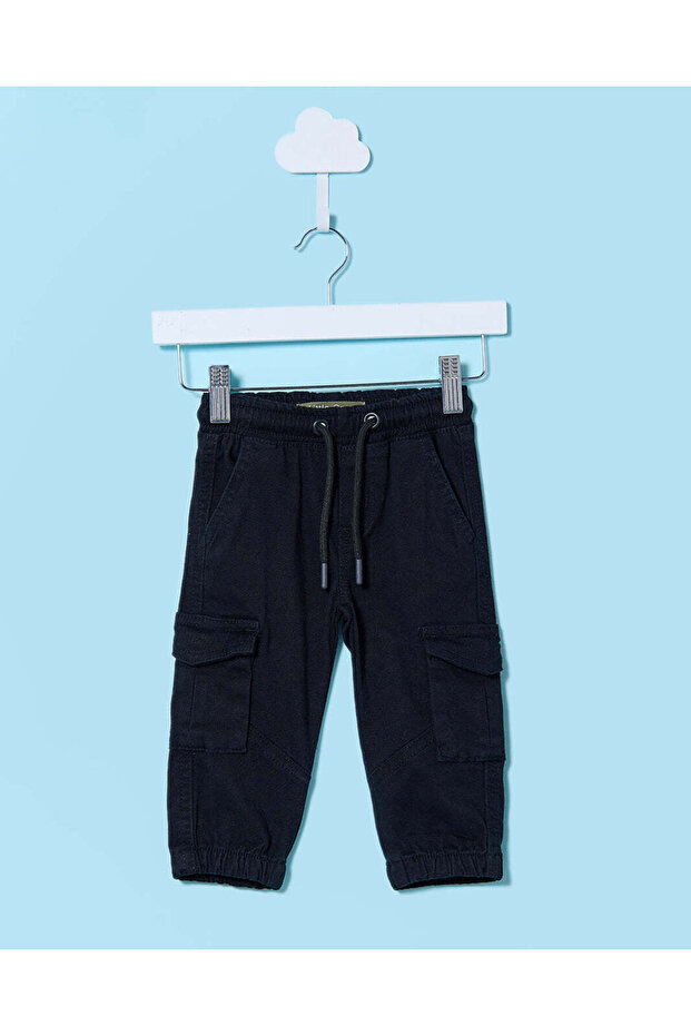 Infant Boys Black Jogger Trouser With Cargo Pocket