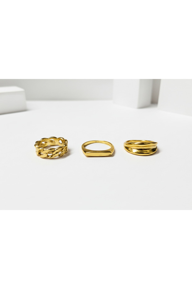 3'lü Basic Yüzük Seti - 1