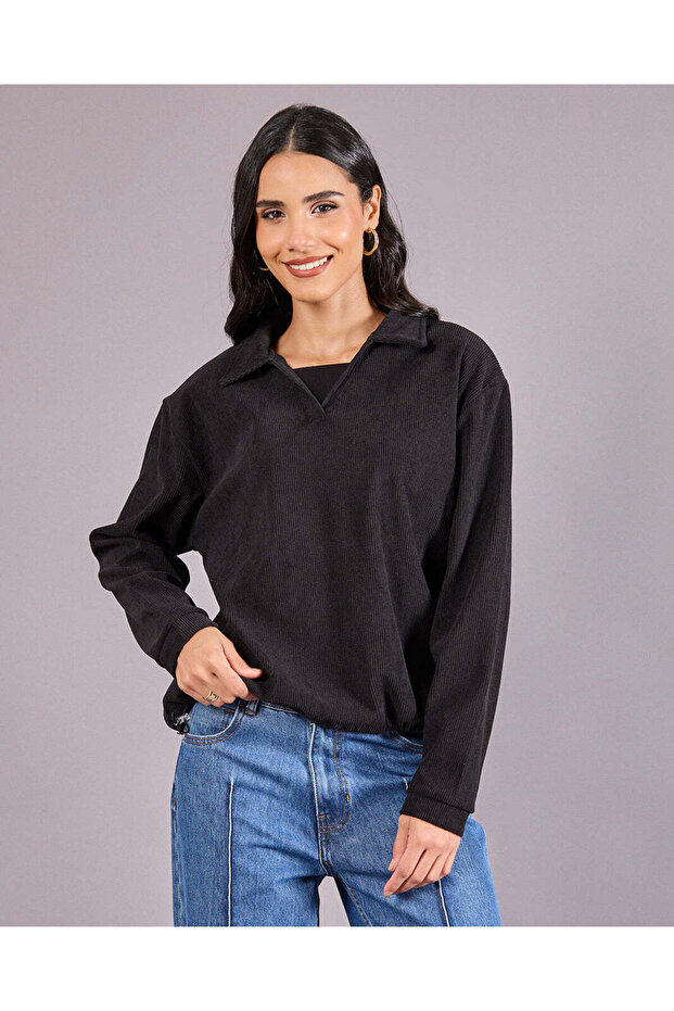 Women Black Sweatshirt