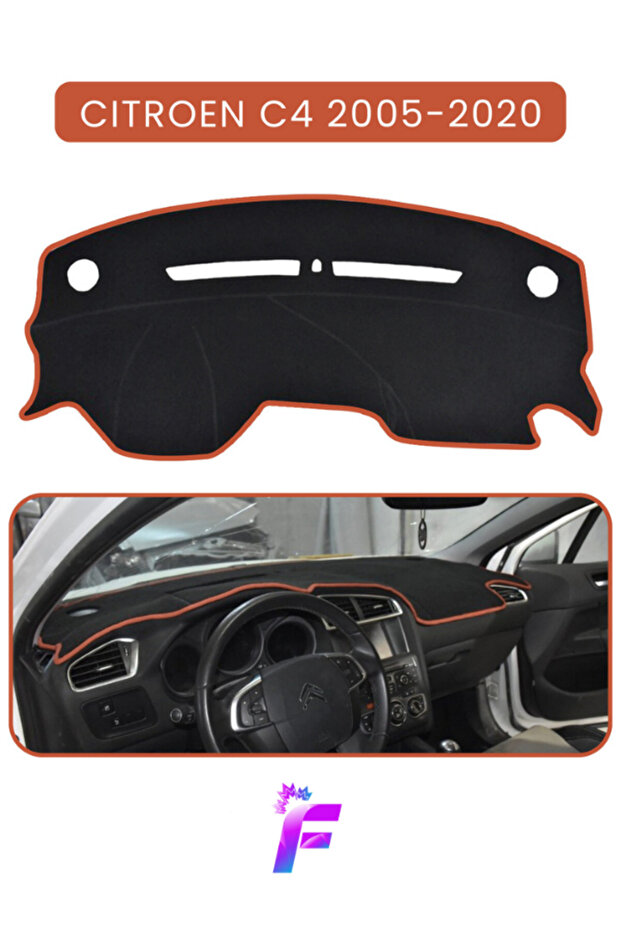 Citroen C4 (2005-2020) Compatible Front Breast Cover | Anti-Reflection | Easy Assembly | Auto Accessories | Ta64 