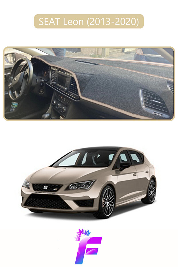 Seat Leon (2013-2020) Compatible Glove Box Cover | Anti-Reflection | Full Protection | Quick Assembly | K25 