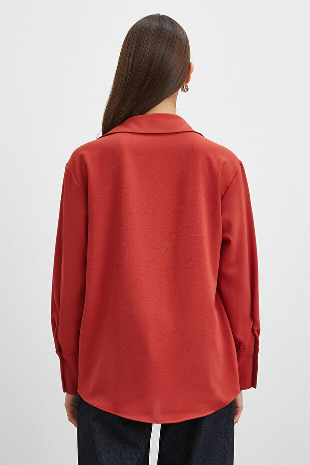 Basic Polyester Gömlek Kiremit - 6