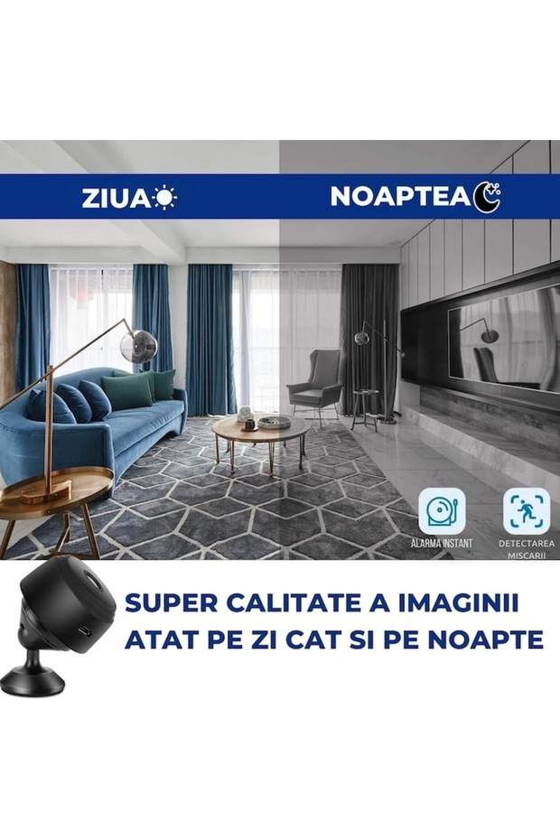 Mini cameră wireless ultracompactă, Full HD 1080p - 2