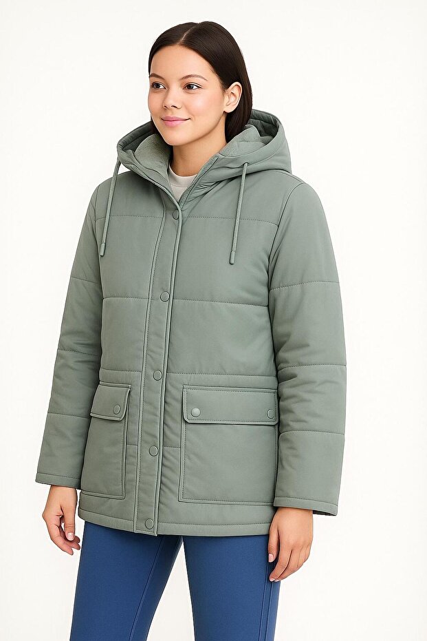 W-Ct2050 Alice Coat 2Pr Pastel Khaki Women's Long Coat
