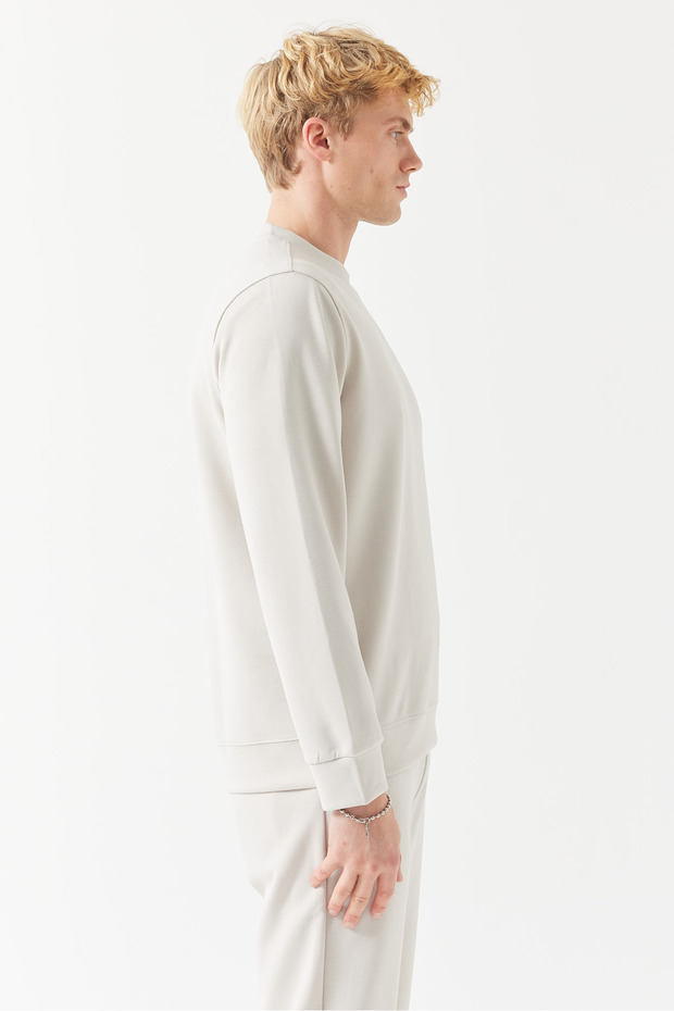 Erkek Bisiklet Yaka Basic Sweat Üst - 5