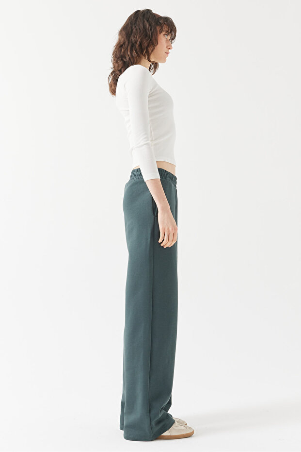 Kadın Beli Lastikli Basic Sweat Pantolon - 5