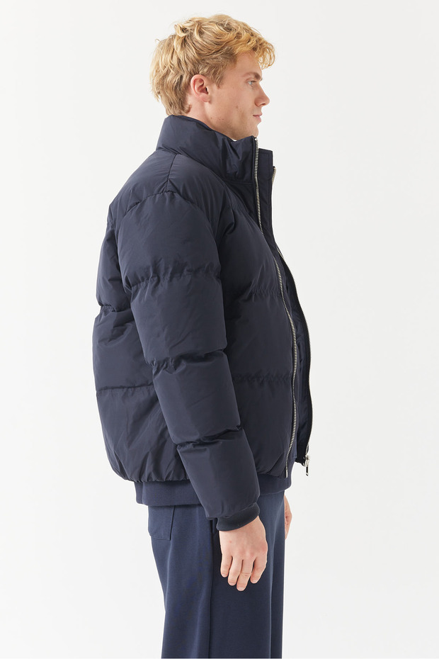 معطف بومبر رجالي مع جيوب - 4