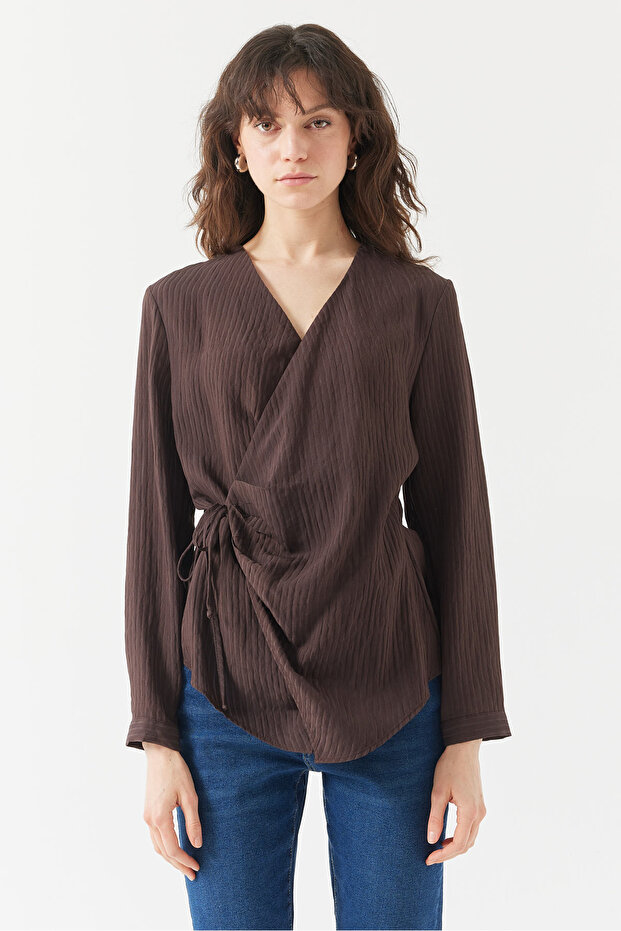 Kadın Bağlamalı Anvelop Bluz - 2