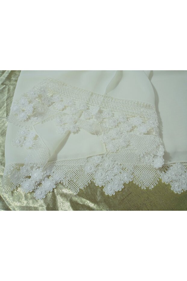 Crepe Fabric Handcrafted Needlework, Prayer, Mevlit Cover, Special Handmade Heavy Embroidered 140X75 cm