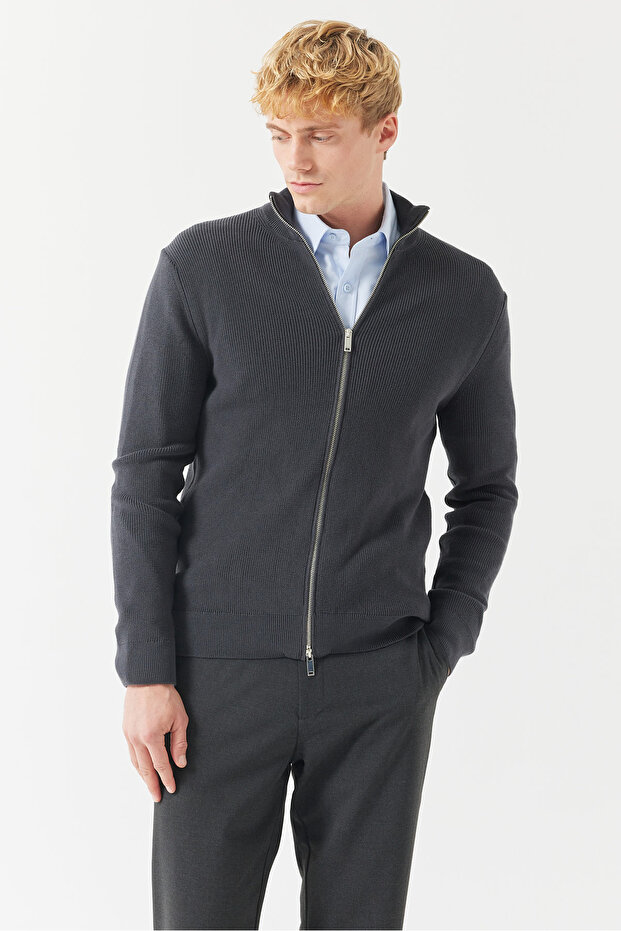 Men's Stand Collar Knitwear Sweater