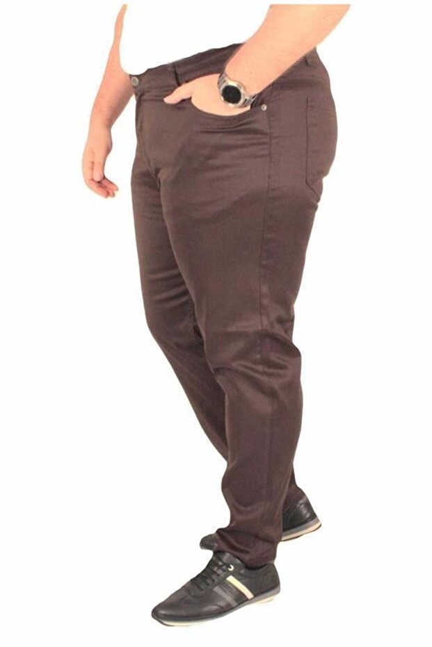 Big Size Classic 5 Pocket Pants Montana 11917 Brown