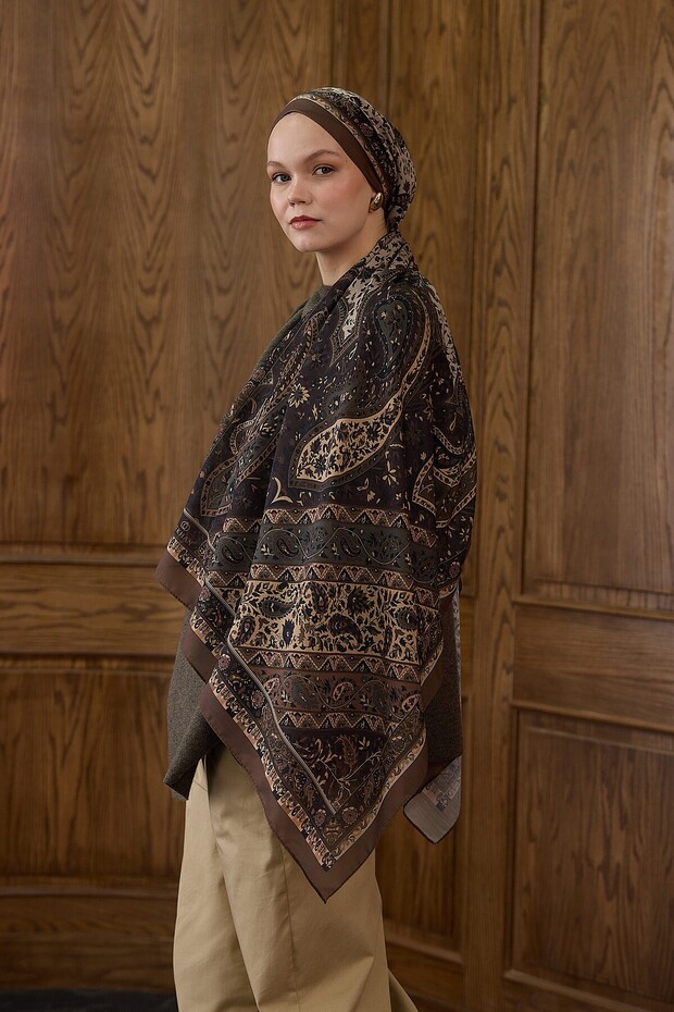 Winter Bloom Soft Şal - 4