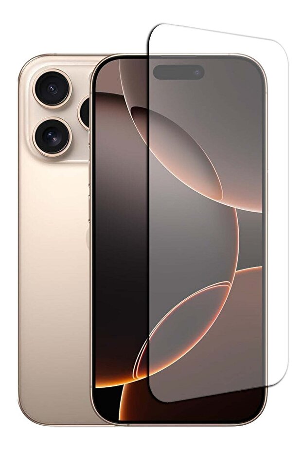 واقي شاشة زجاجي مقوى لهاتف iPhone 16 Pro Max - شفاف