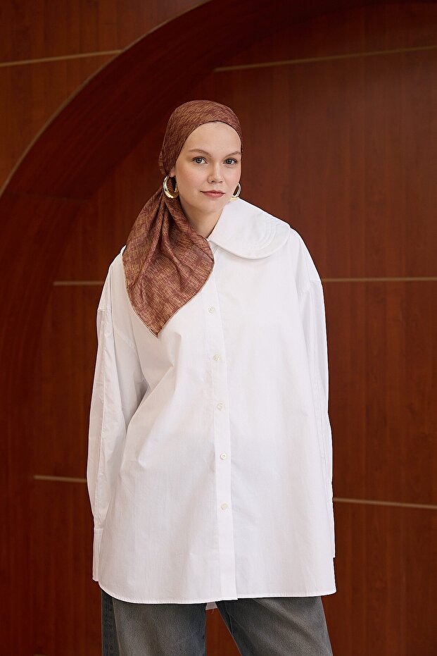 Winter Bloom Soft Eşarp Bakır - 1