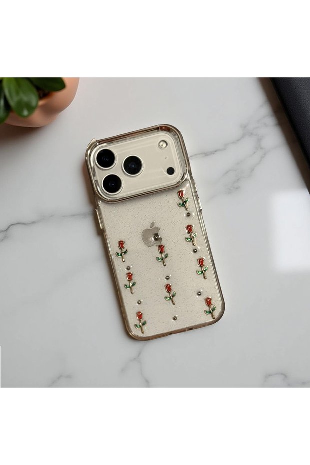 iPhone 7-8 Plus (5.5 Inch) Compatible Silvery Transparent Stone Silicone Case