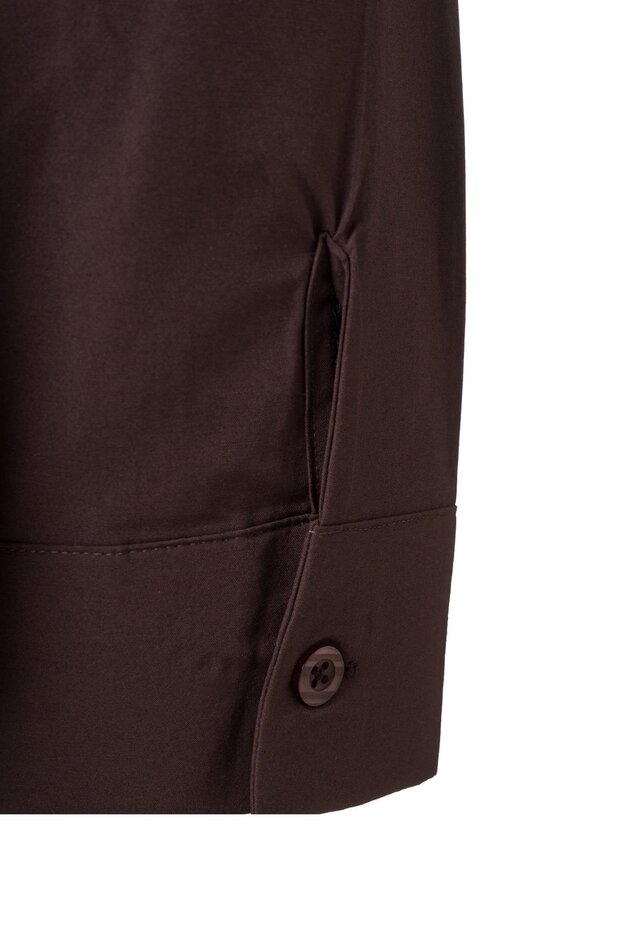 Oversize Poplin Gömlek Acı Kahve - 5