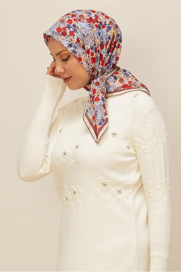 Flower Patterned Scarf 8603