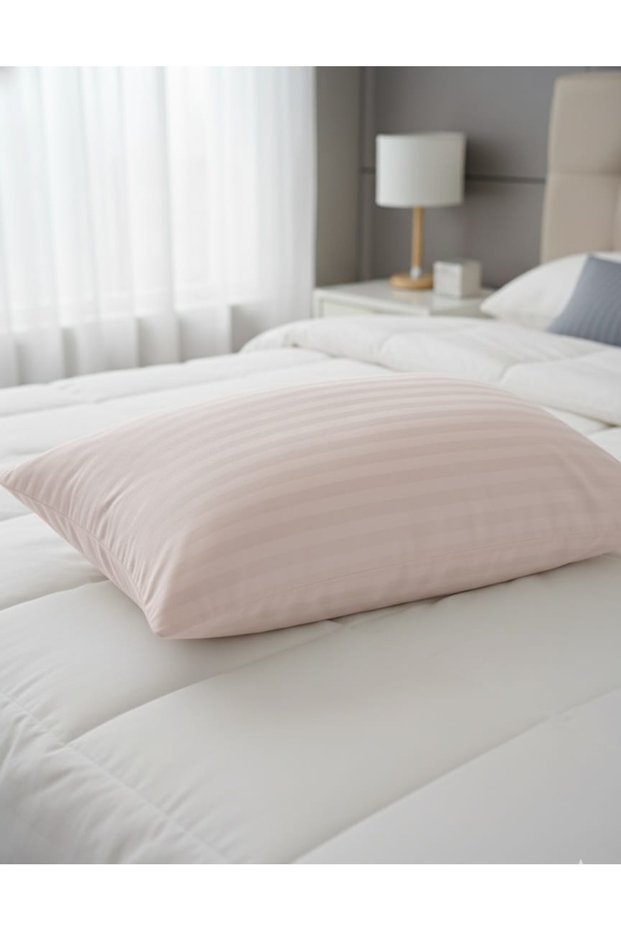 Striped Cotton Satin Pillowcase 2 Pieces Medium Size 40X60 cm