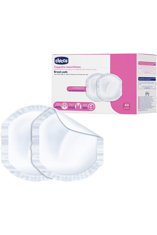 Breast Pads, 60 Pieces, White